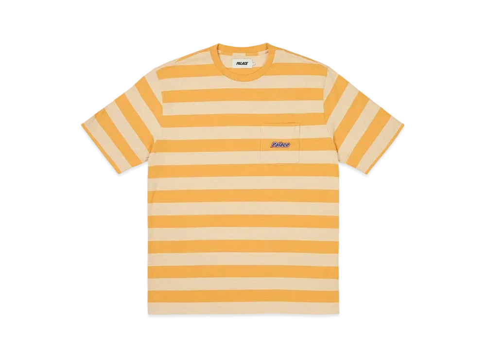 PALACE Block Stripe T-Shirt "Amber Nectar"