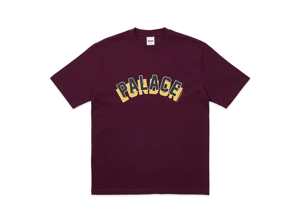PALACE London Stack T-Shirt "Red Wine"