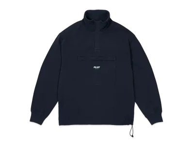 PALACE 1/4 Zip Washed Funnel "Navy"