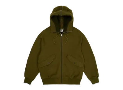 PALACE Split Hood Bomber Sweat "Olive"