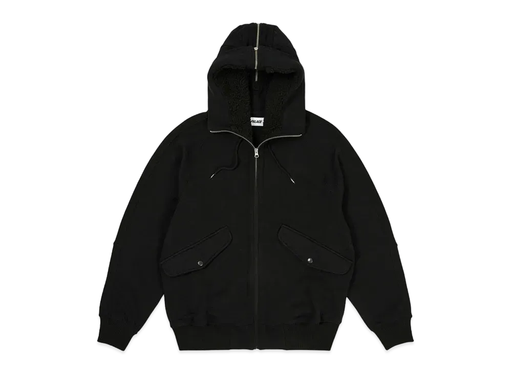 PALACE Split Hood Bomber Sweat "Black"