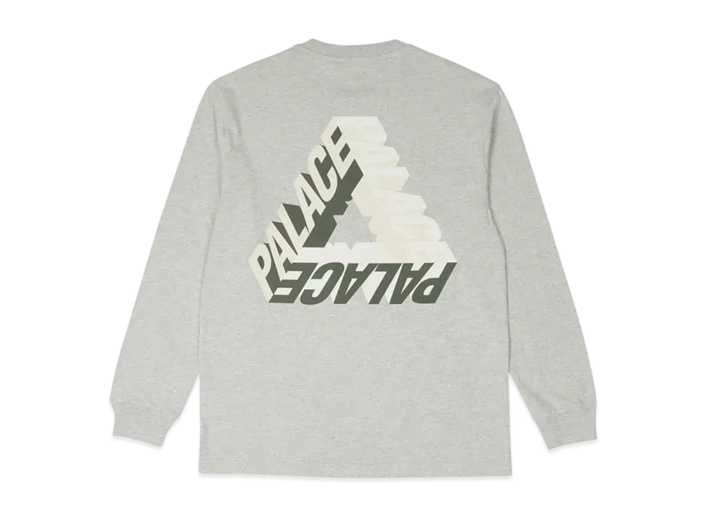 PALACE P-3D Longsleeve "Gray Marl"