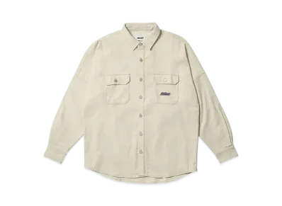 PALACE Drop Shoulder Cord Shirt "Soft White"