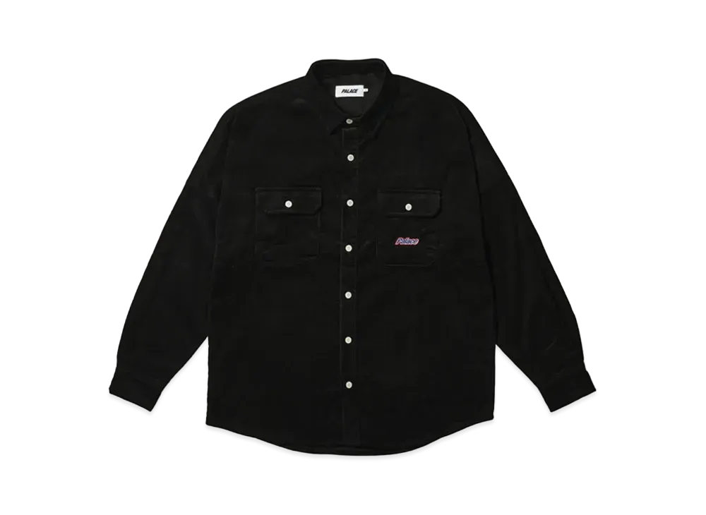 PALACE Drop Shoulder Cord Shirt "Black"