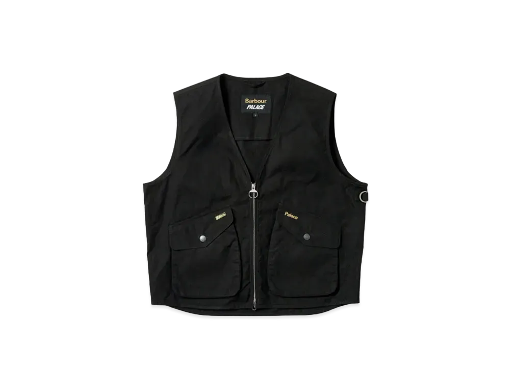 PALACE x BARBOUR Vest "Black"