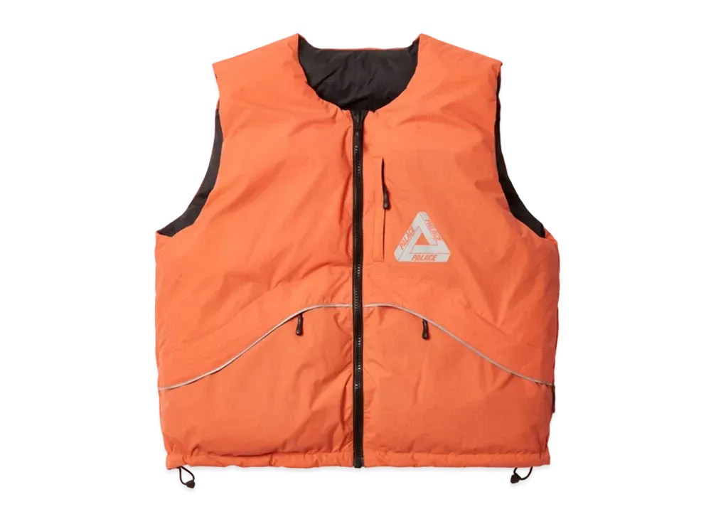 PALACE P-Tech Reversible Puffa Vest "Orange"