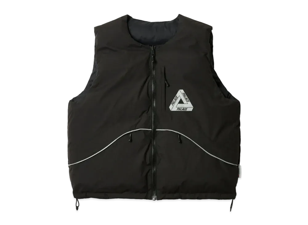 PALACE P-Tech Reversible Puffa Vest "Black"