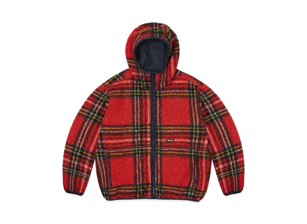 PALACE Reversible Check Fleece Jacket "Red"