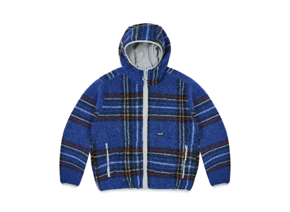 PALACE Reversible Check Fleece Jacket "Blue"