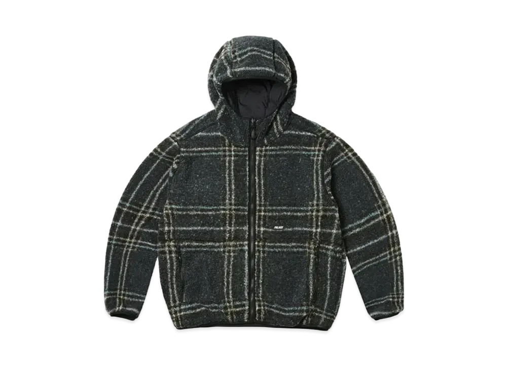 PALACE Reversible Check Fleece Jacket "Black"
