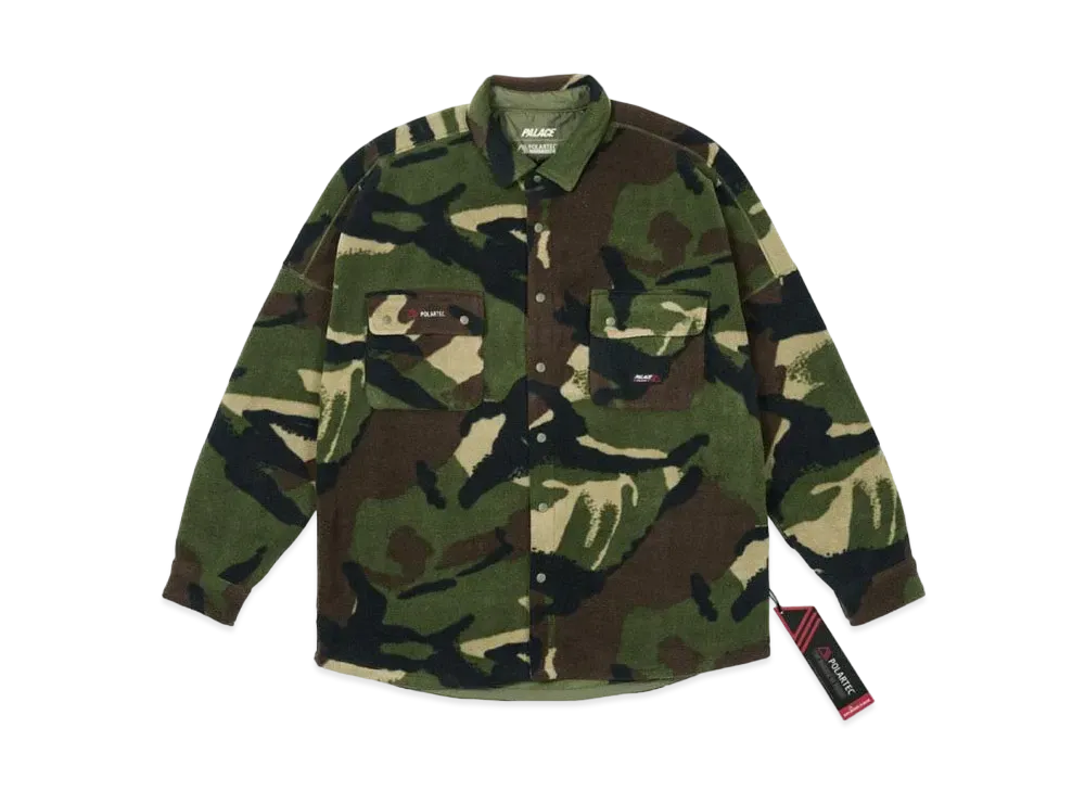 PALACE Polartec Drop Shoulder Shirt "Woodland Camo"