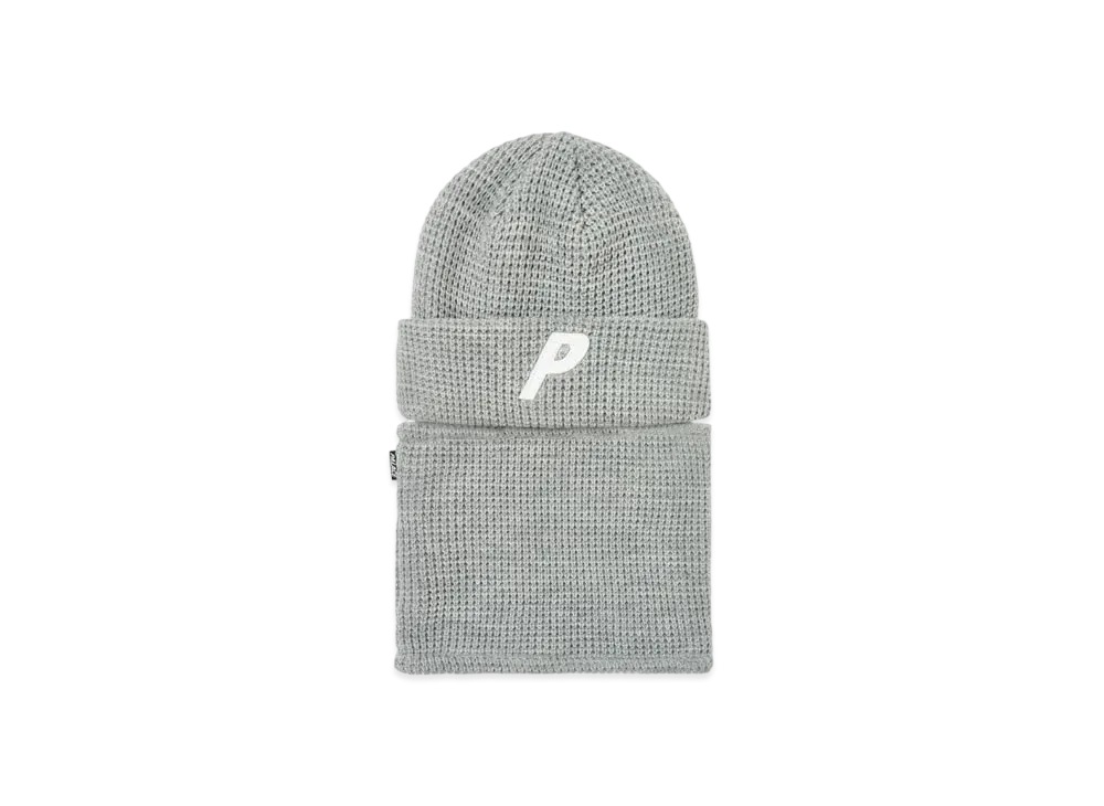 PALACE Zip Off Facewarmer P Beanie "Grey Marl"