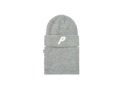 PALACE Zip Off Facewarmer P Beanie "Grey Marl"