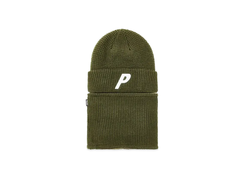 PALACE Zip Off Facewarmer P Beanie "The Deep Green"
