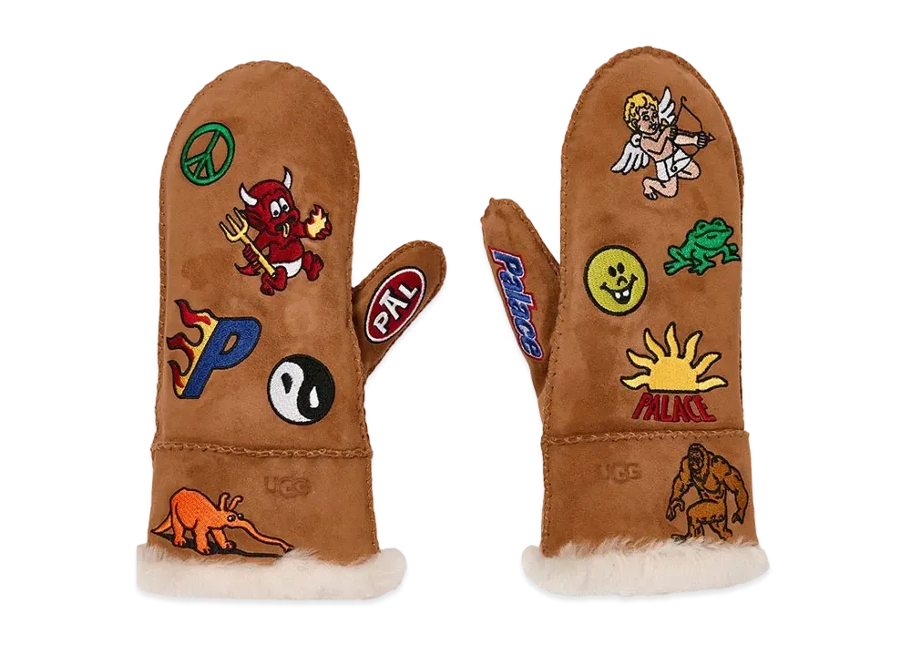 PALACE x UGG Mittens "Brown"