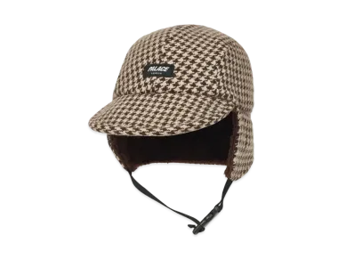 PALACE Reverso Earflap 4-Panel Houndstooth "Brown"