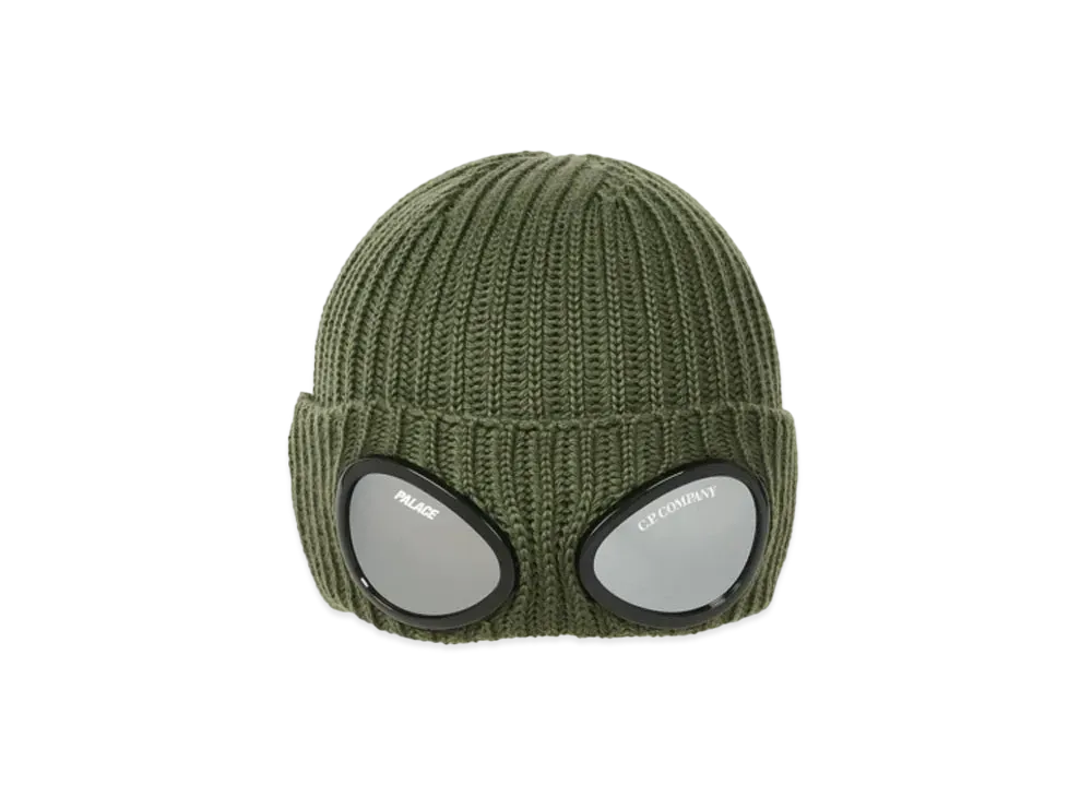 PALACE x C.P. COMPANY Google Beanie "Olive"