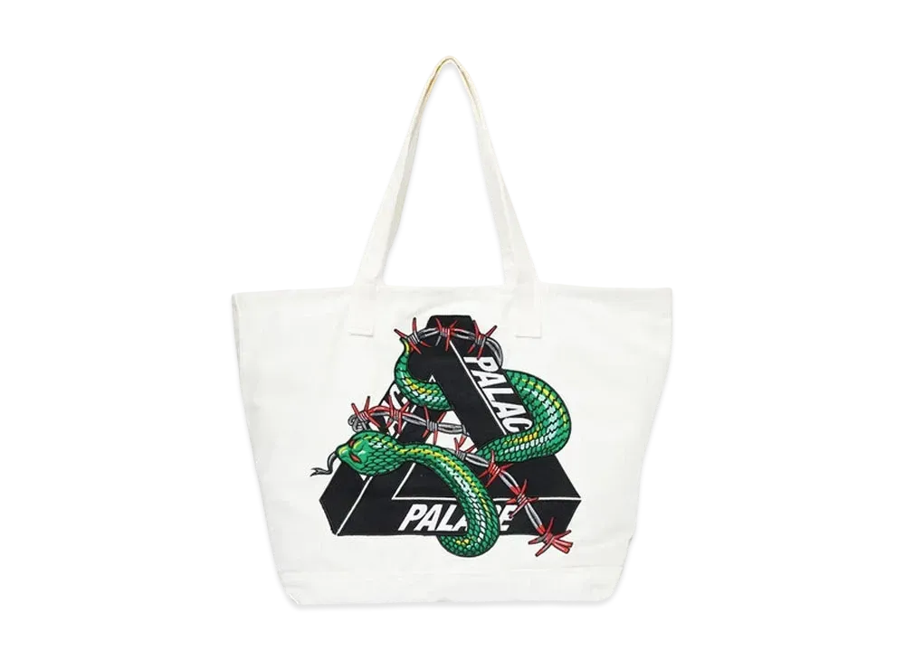 PALACE Hesh Denim Tote Bag "White"
