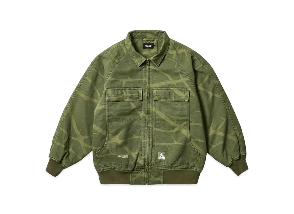 PALACE Heavy Canvas Bomber Jacket "Deep Green"