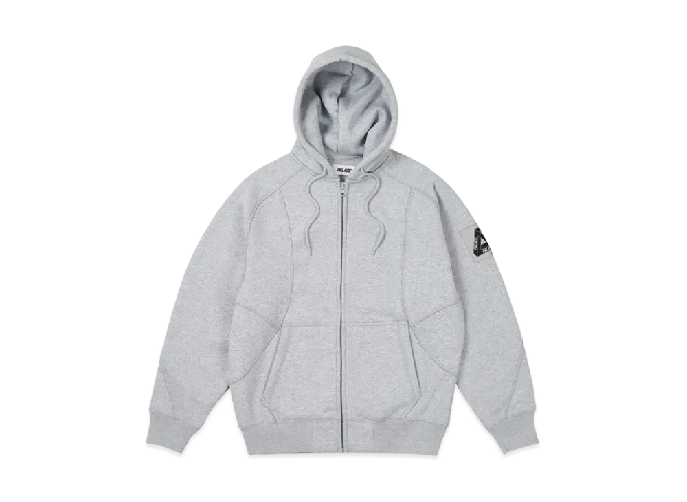 PALACE Bonded Sherpa Zip Hood "Grey"