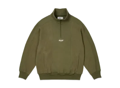 PALACE Waffle On 1/4 Zip "Deep Green"