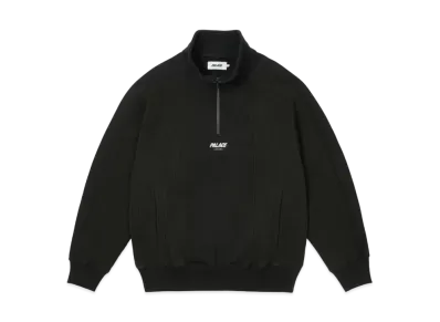 PALACE Waffle On 1/4 Zip "Black"