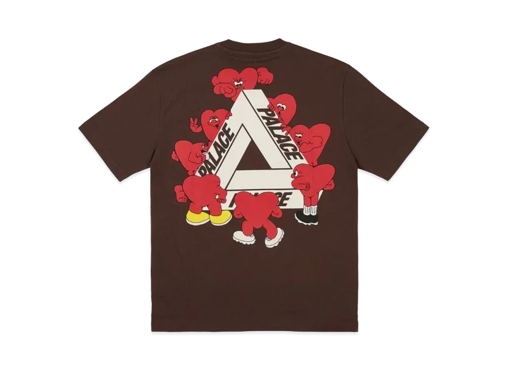 PALACE Tri-Hearts T-Shirt "Nice Brown"