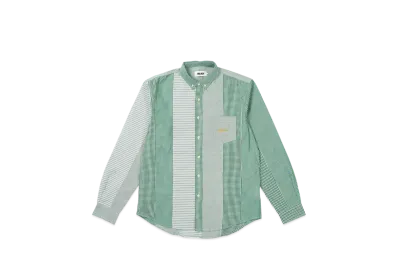 PALACE Patchwork Stripe Shirt "Green"