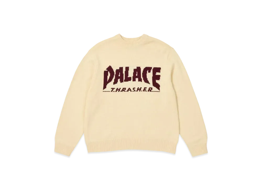 PALACE x THRASHER Knit "Off White"