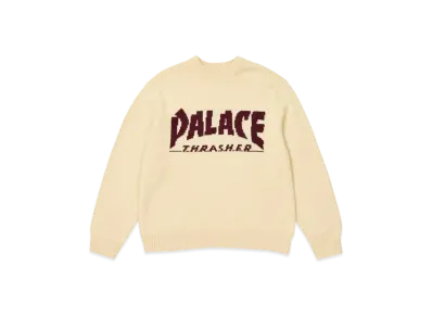 PALACE x THRASHER Knit "Off White"