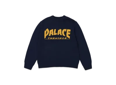 PALACE x THRASHER Sweatshirt "Navy"