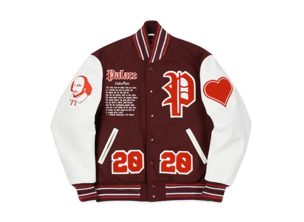 PALACE As You Like It Varsity Jacket "Burgundy"