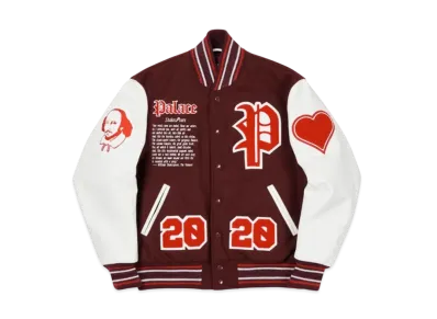 PALACE As You Like It Varsity Jacket "Burgundy"