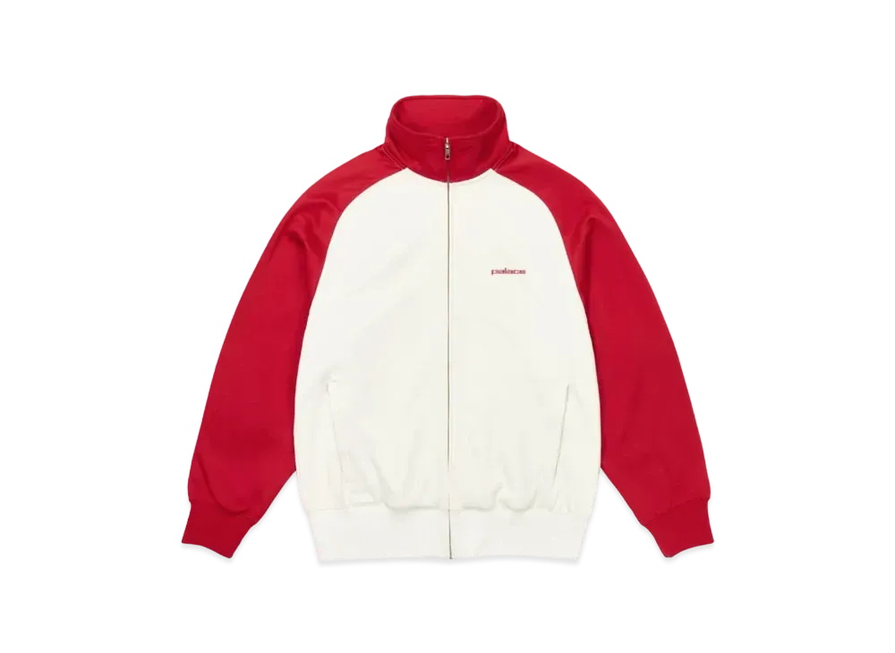 PALACE Polyknit Track Jacket "White Red"