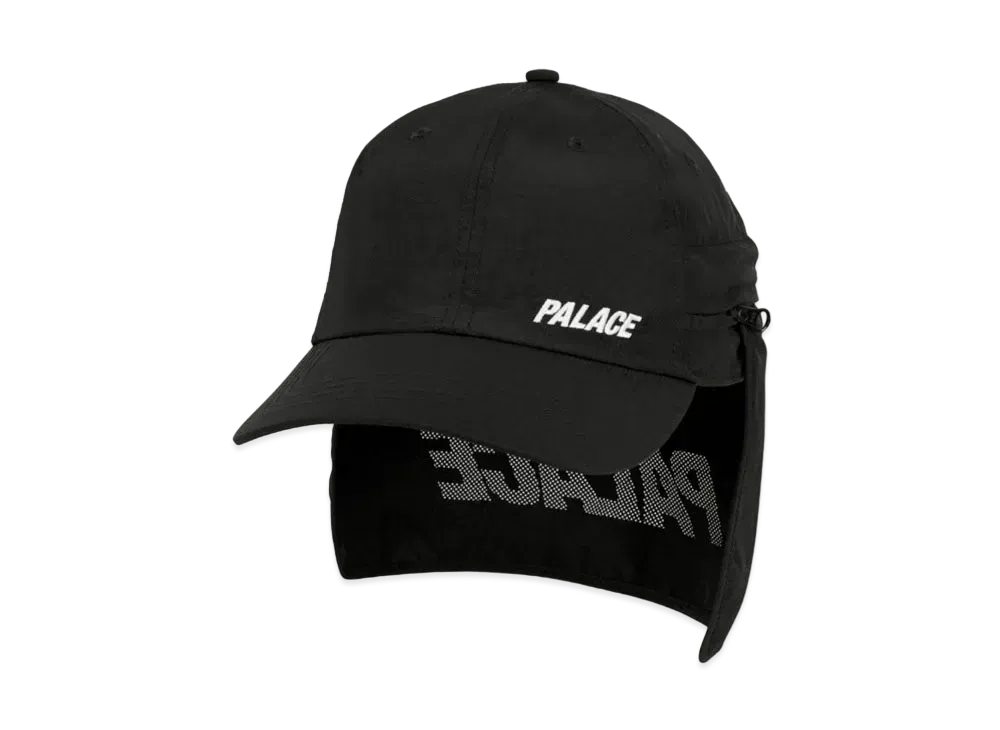 PALACE Font Shell Neck Saver 6-Panel "Black"