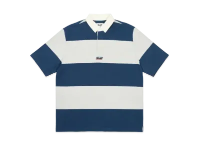PALACE Wide Rugby Polo "Grey Marl Navy"