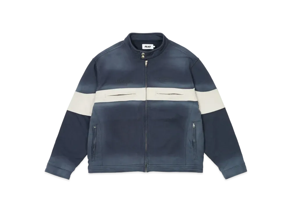PALACE Washed Moto Jacket "Navy"