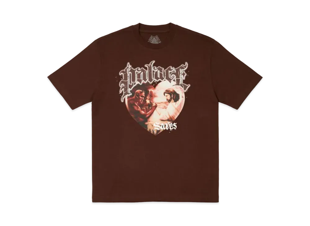 PALACE Save Thyself T-Shirt "Brown"