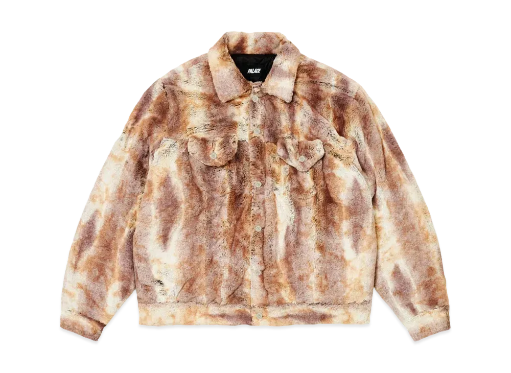 PALACE Furry Trucker Jacket "Brown"