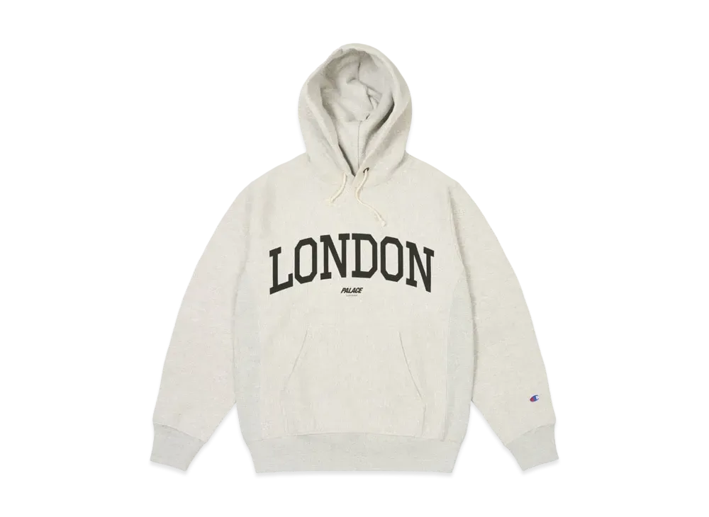 PALACE x Champion Shop Hood "London Grey Marl"