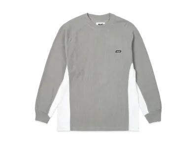 PALACE Rib Jersey Longsleeve "Concrete Grey / White"