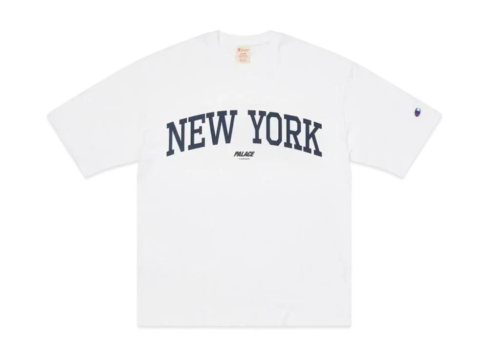 PALACE x Champion Shop T-Shirt "New York White"