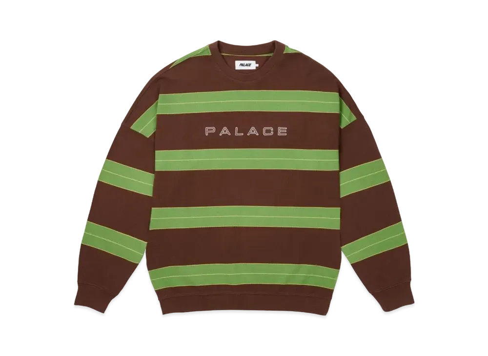 PALACE Relax Stripe Crew "Brown"
