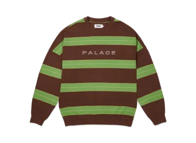 PALACE Relax Stripe Crew "Brown"