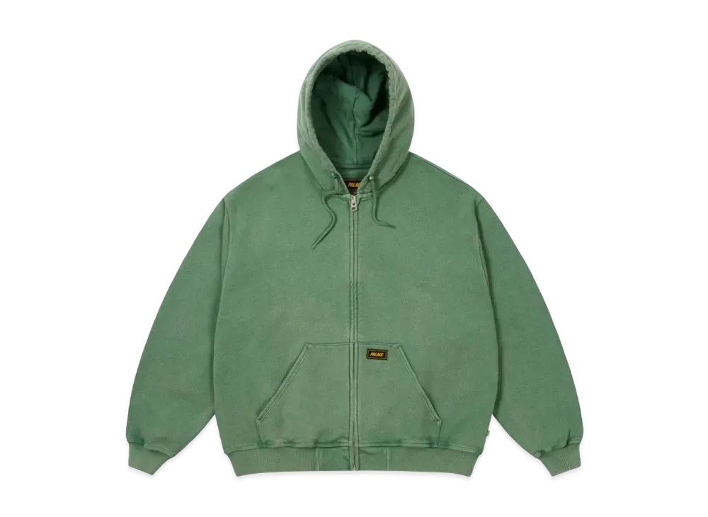 PALACE Triple Stitch Zip Hood Pigment "Green"