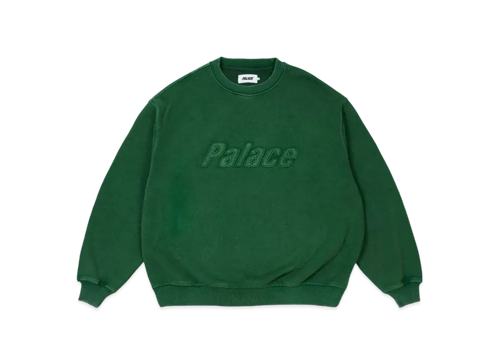 PALACE Triple Stitch Crew Pigment "Green"