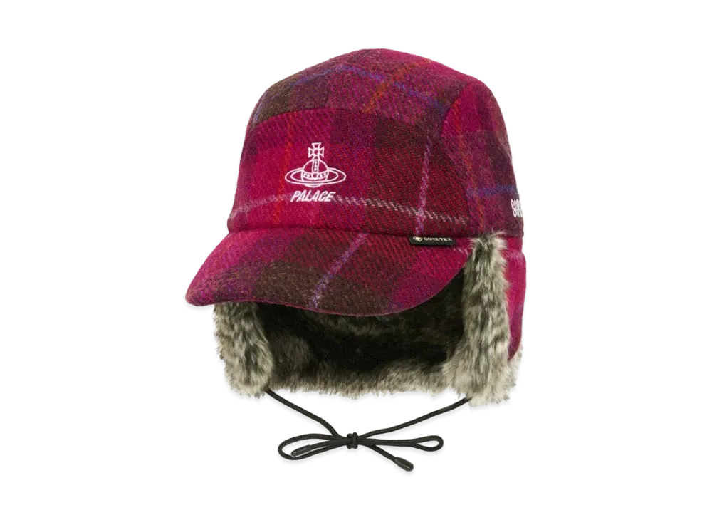 PALACE x Vivienne Westwood Gore-Tex Shooting Cap "Plaid Pink"