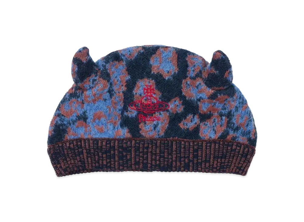 PALACE x Vivienne Westwood Horny Beanie "Pink Leopard"