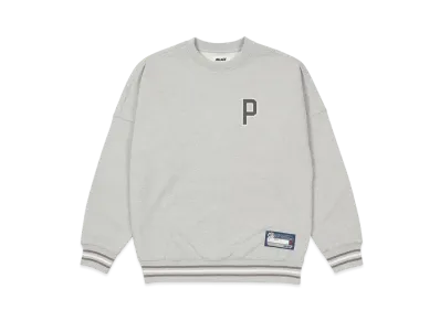 PALACE DROP SHOULDER COLLEGE CREW "Grey Marl"