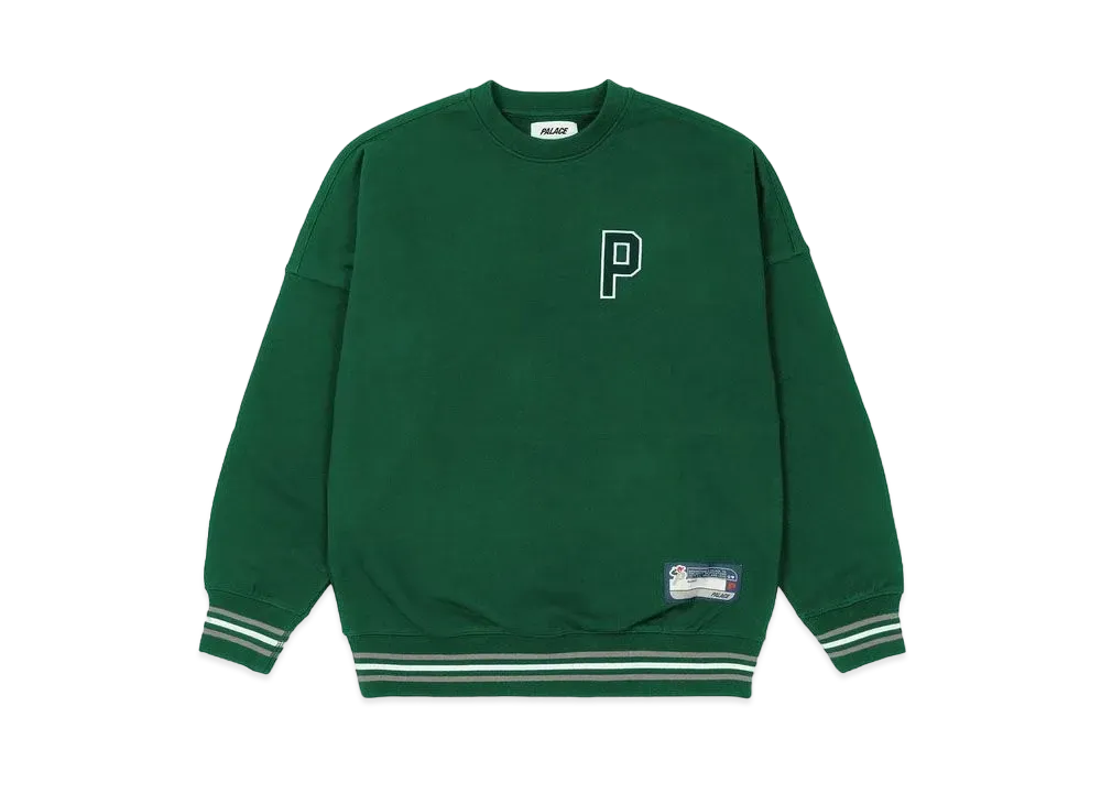 PALACE DROP SHOULDER COLLEGE CREW "Green"